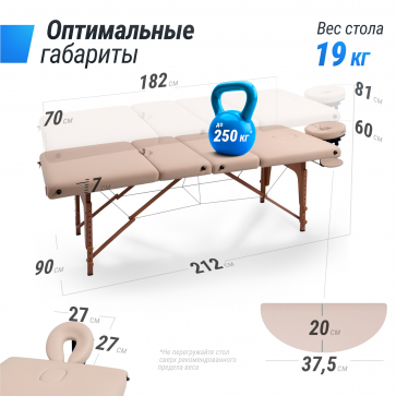 Массажный стол UNIX Premium Cream - 6